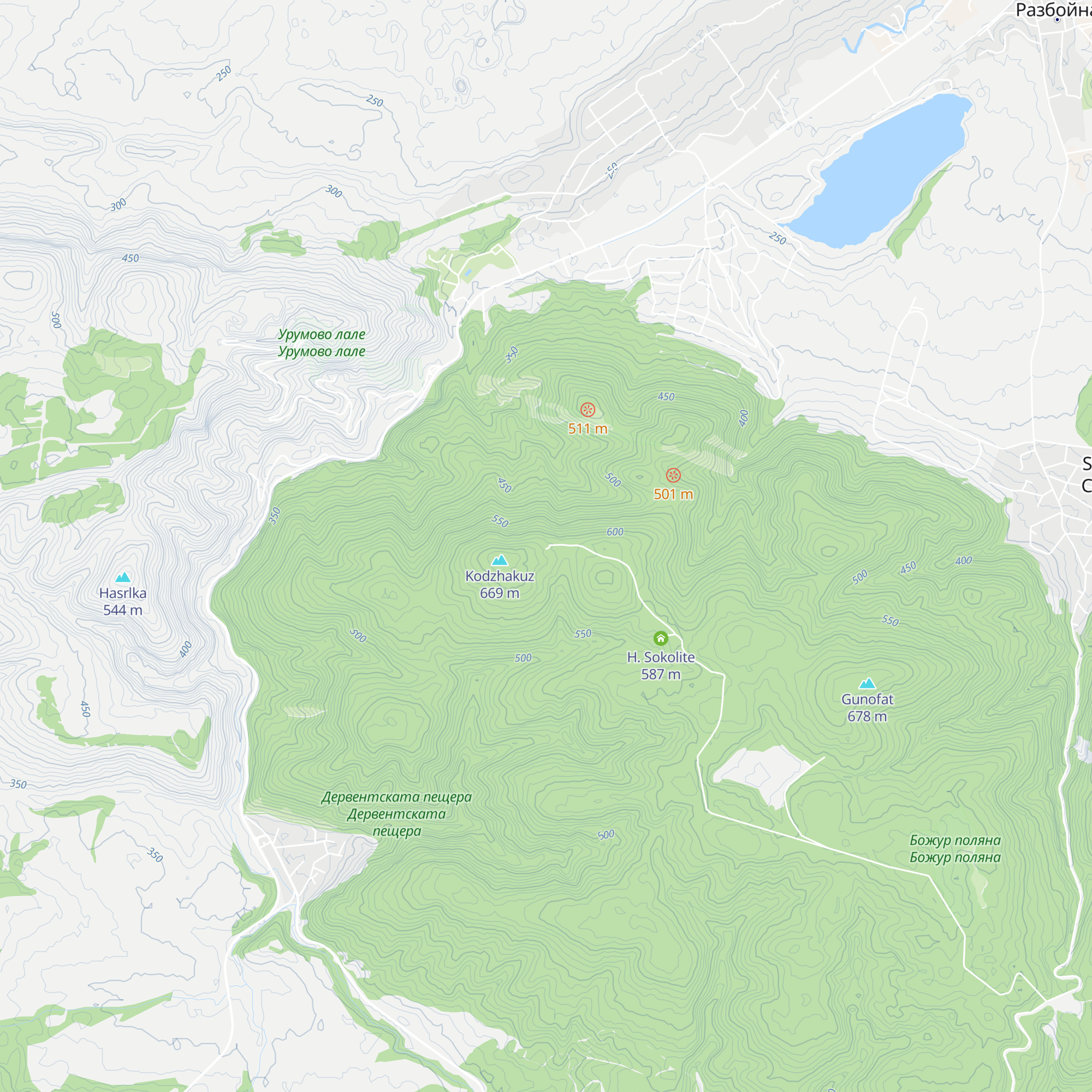 H. Mladost map