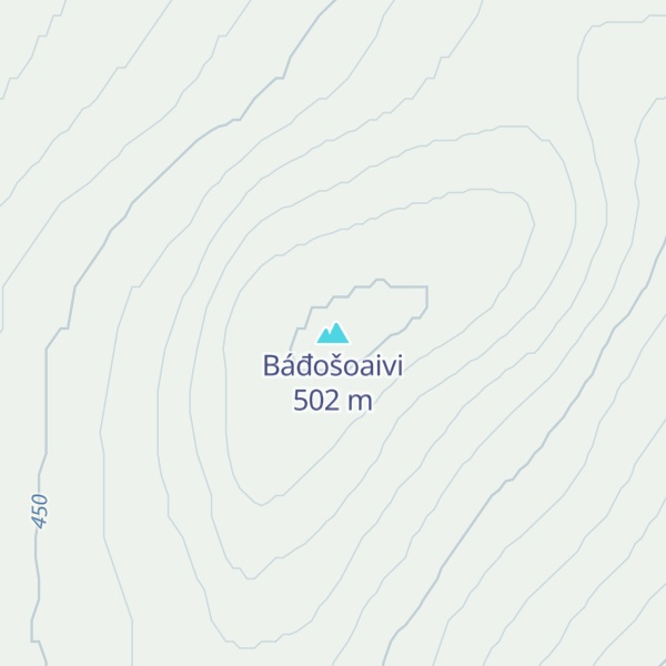 Map of Báđošoaivi