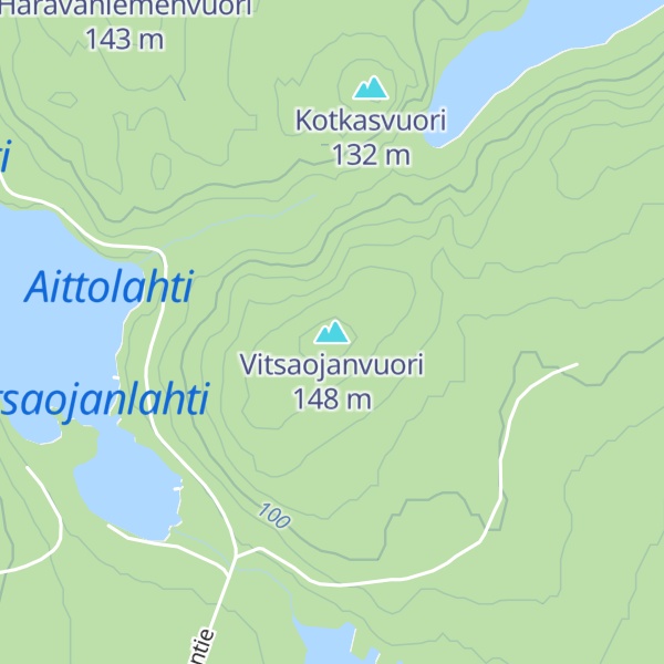 Map of Vitsaojanvuori