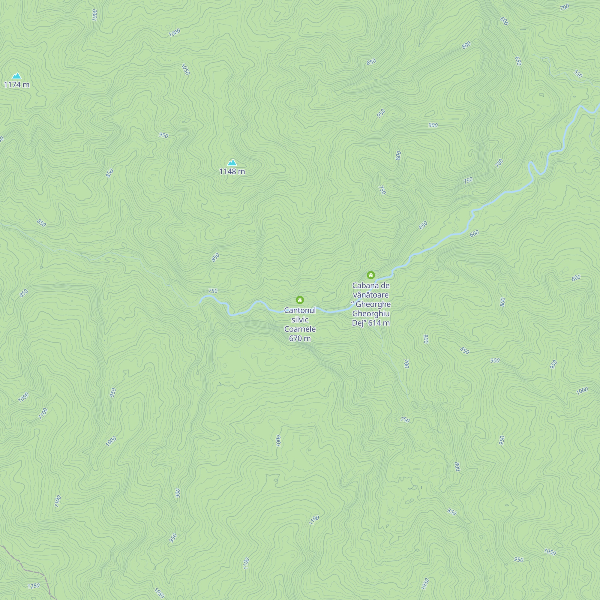 Cantonul silvic  Coarnele map