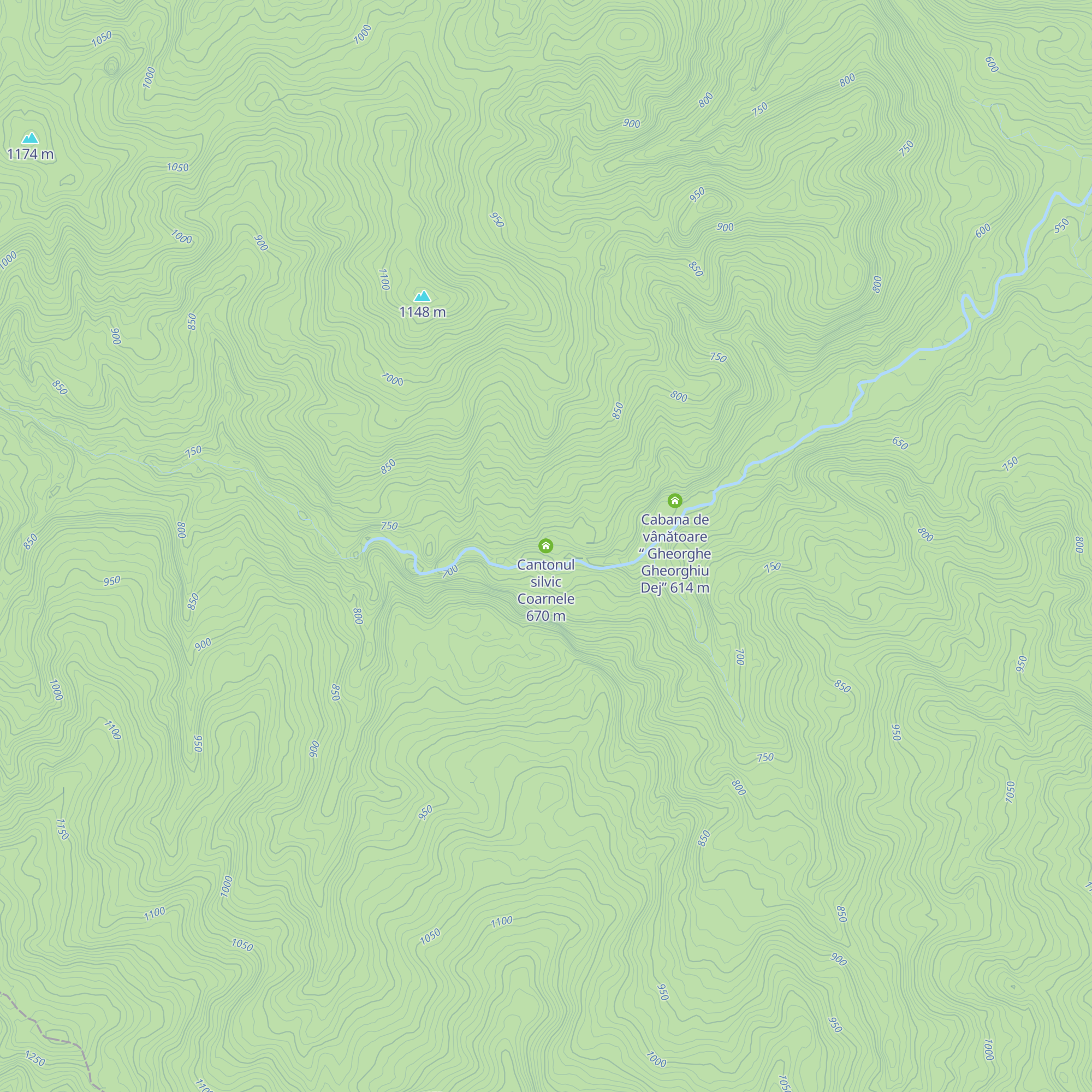 Cantonul silvic  Coarnele map