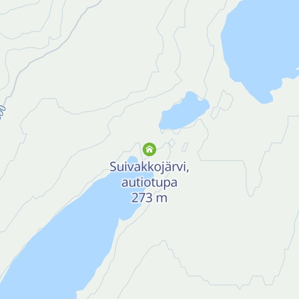 Map of Suivakkojärvi, autiotupa