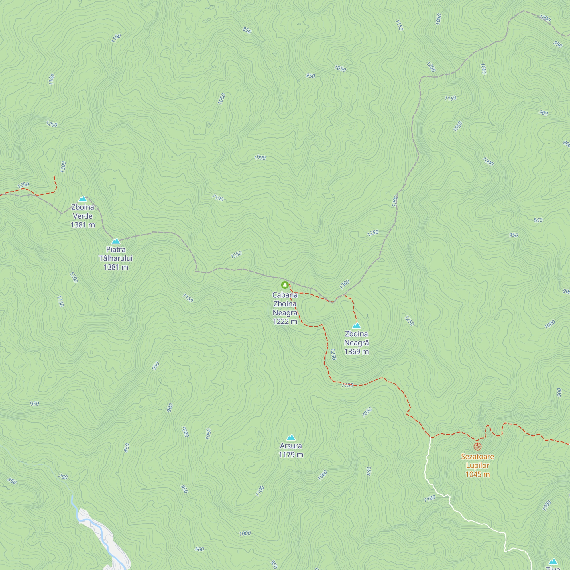 Cabana Zboina Neagra map
