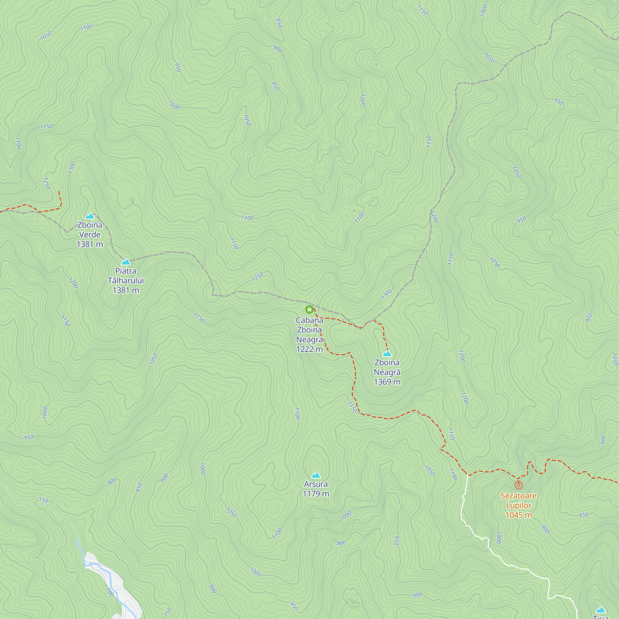 Cabana Zboina Neagra map
