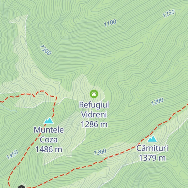 Map of Refugiul Vidreni
