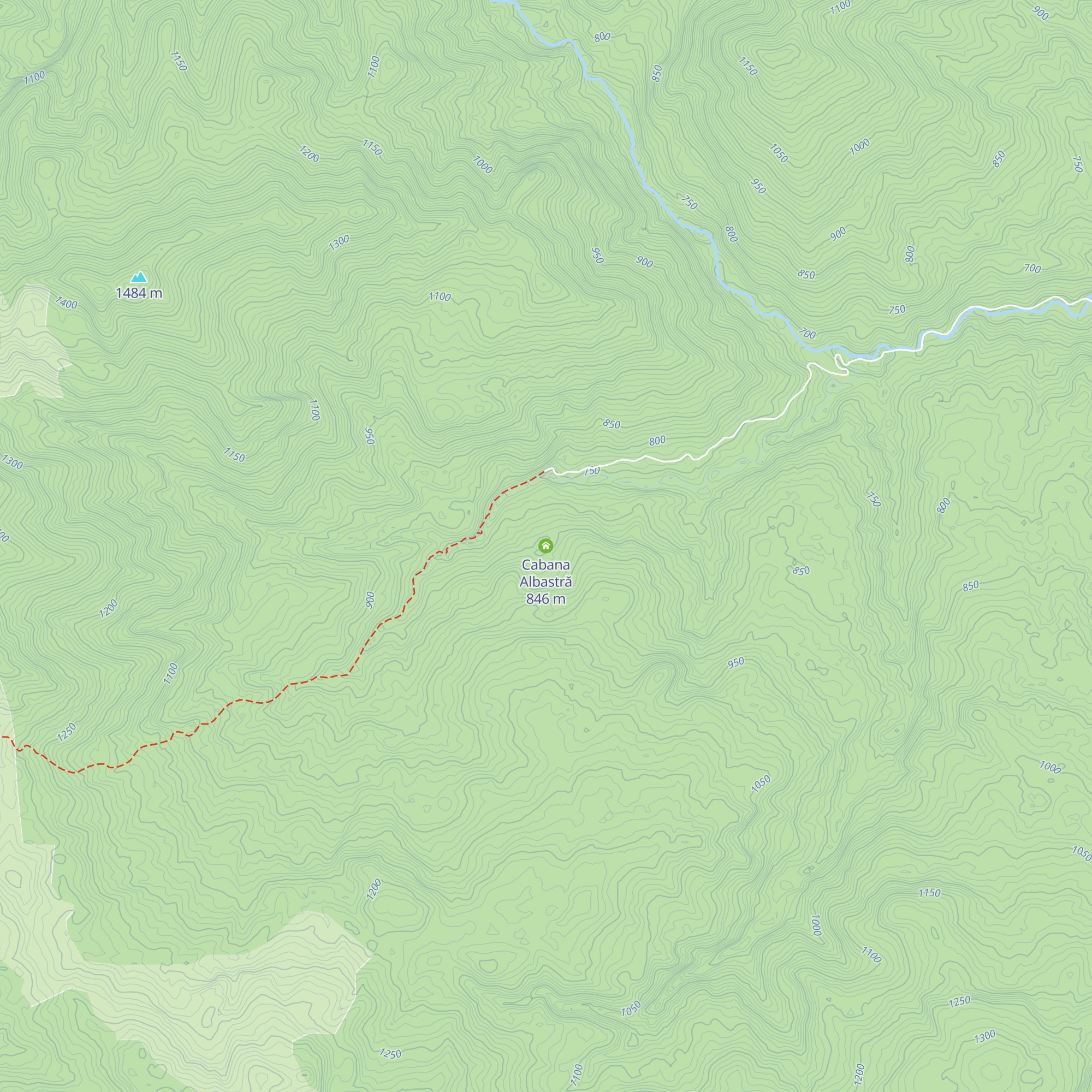 Cabana Albastră map