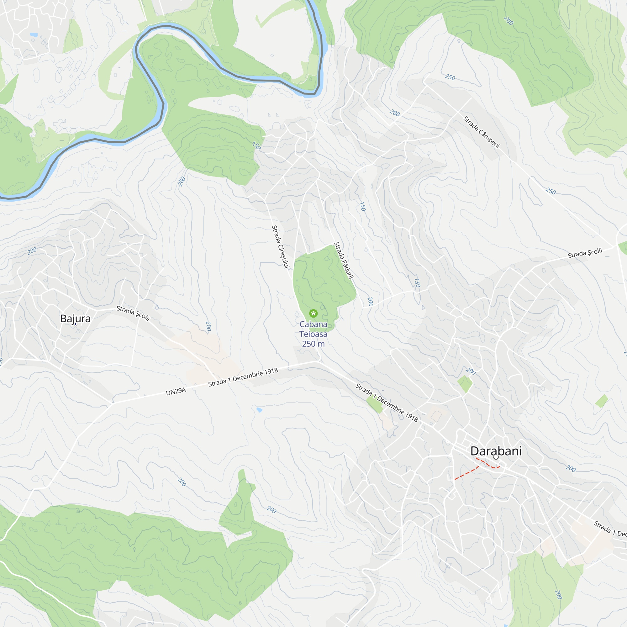 Cabana Teioasa map