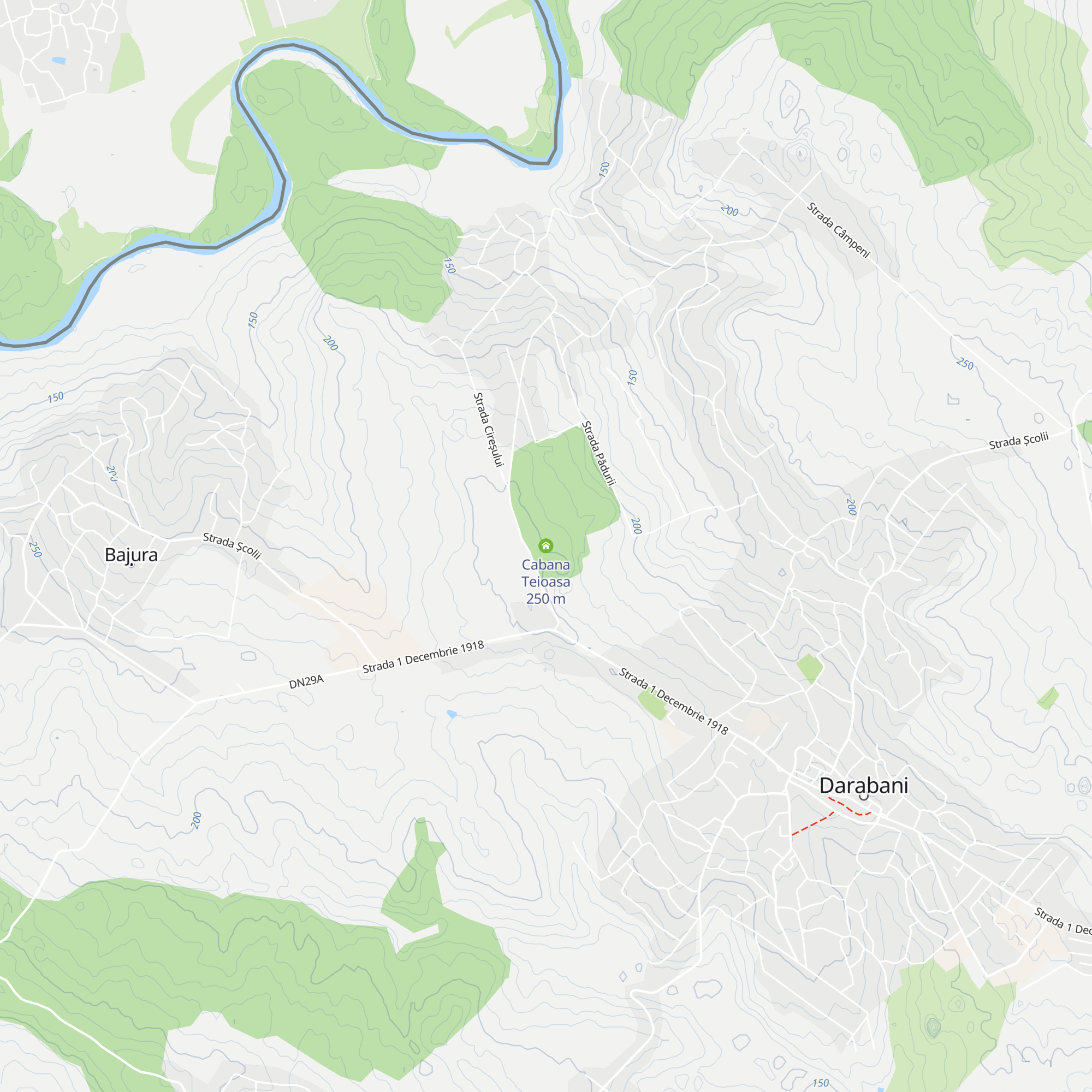Cabana Teioasa map