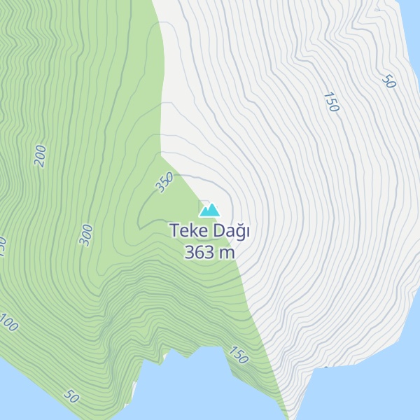 Map of Teke Dağı