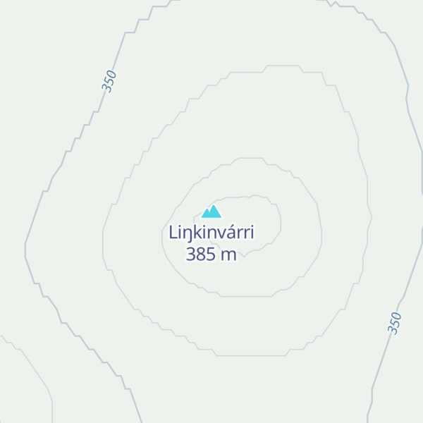 Map of Liŋkinvárri
