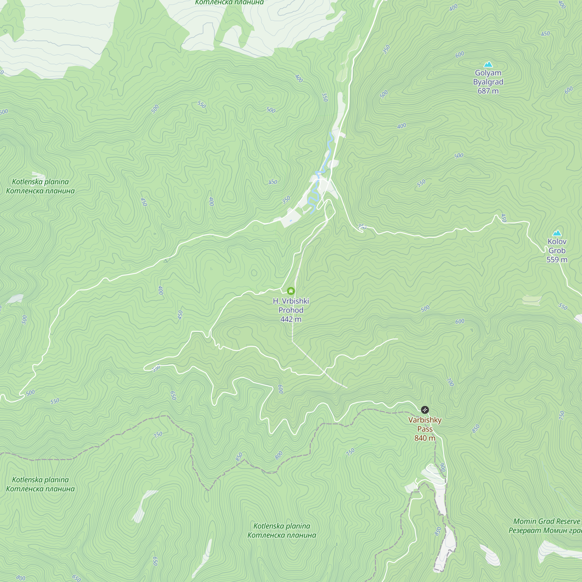 H. Vrbishki Prohod map