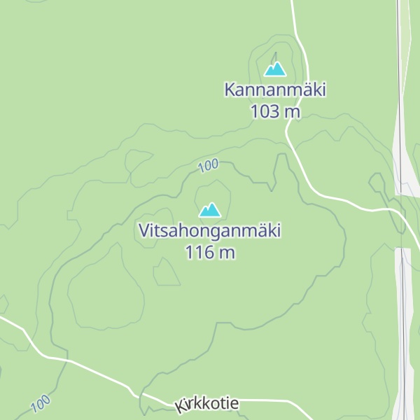 Map of Vitsahonganmäki