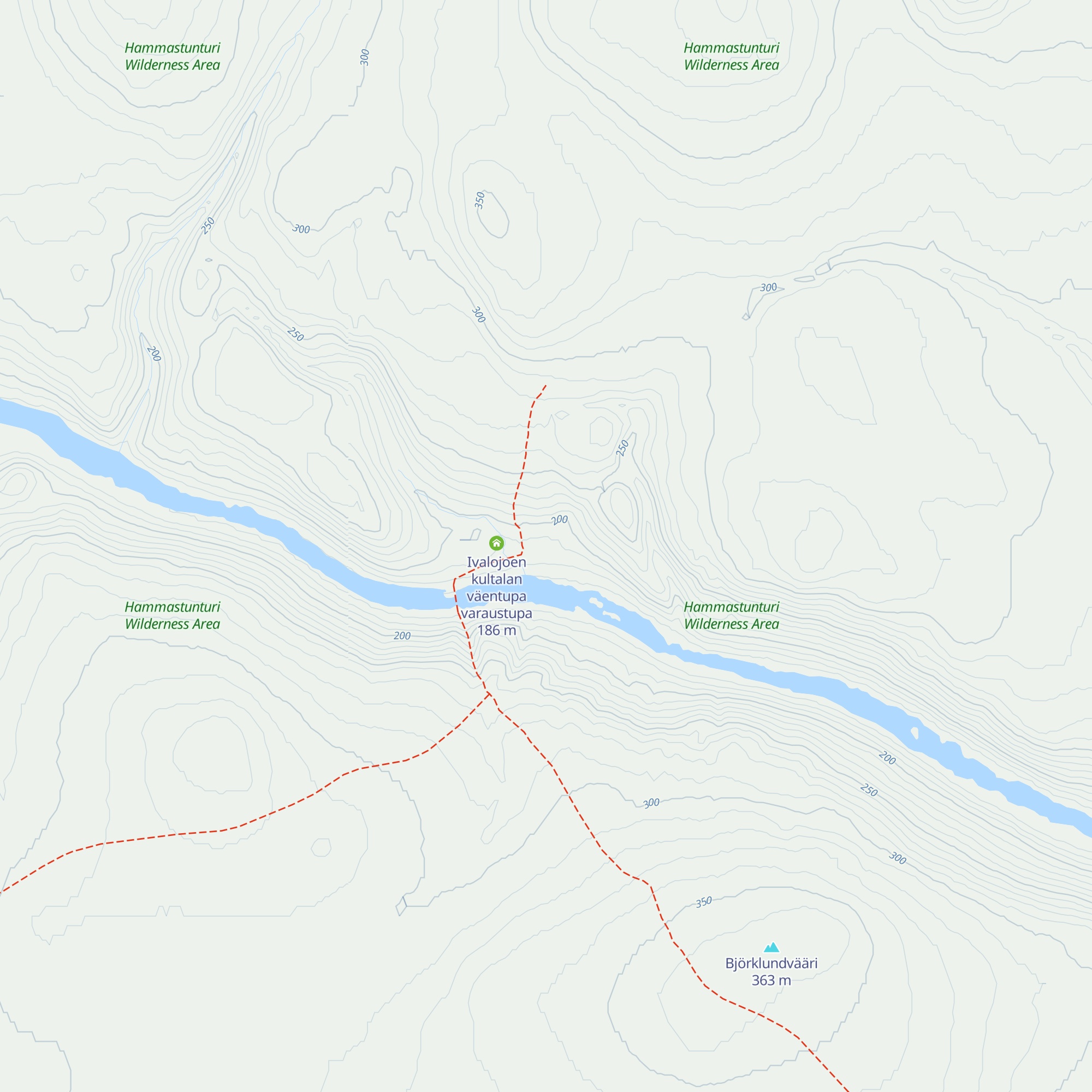 Ivalojoen kultala autiotupa map
