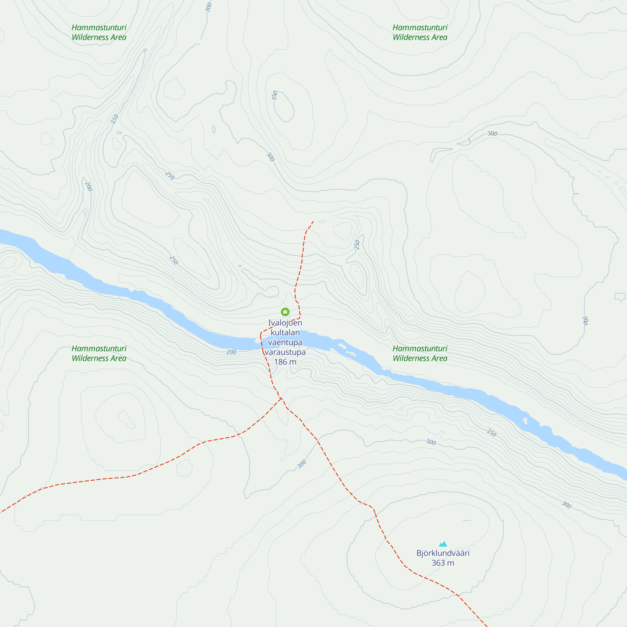 Ivalojoen kultala autiotupa map