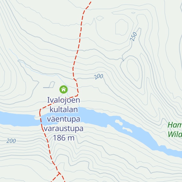 Map of Ivalojoen kultala autiotupa