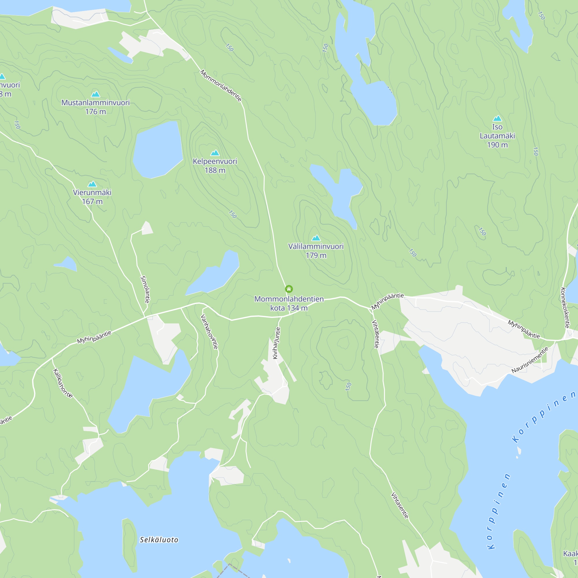 Mommonlahdentien kota map