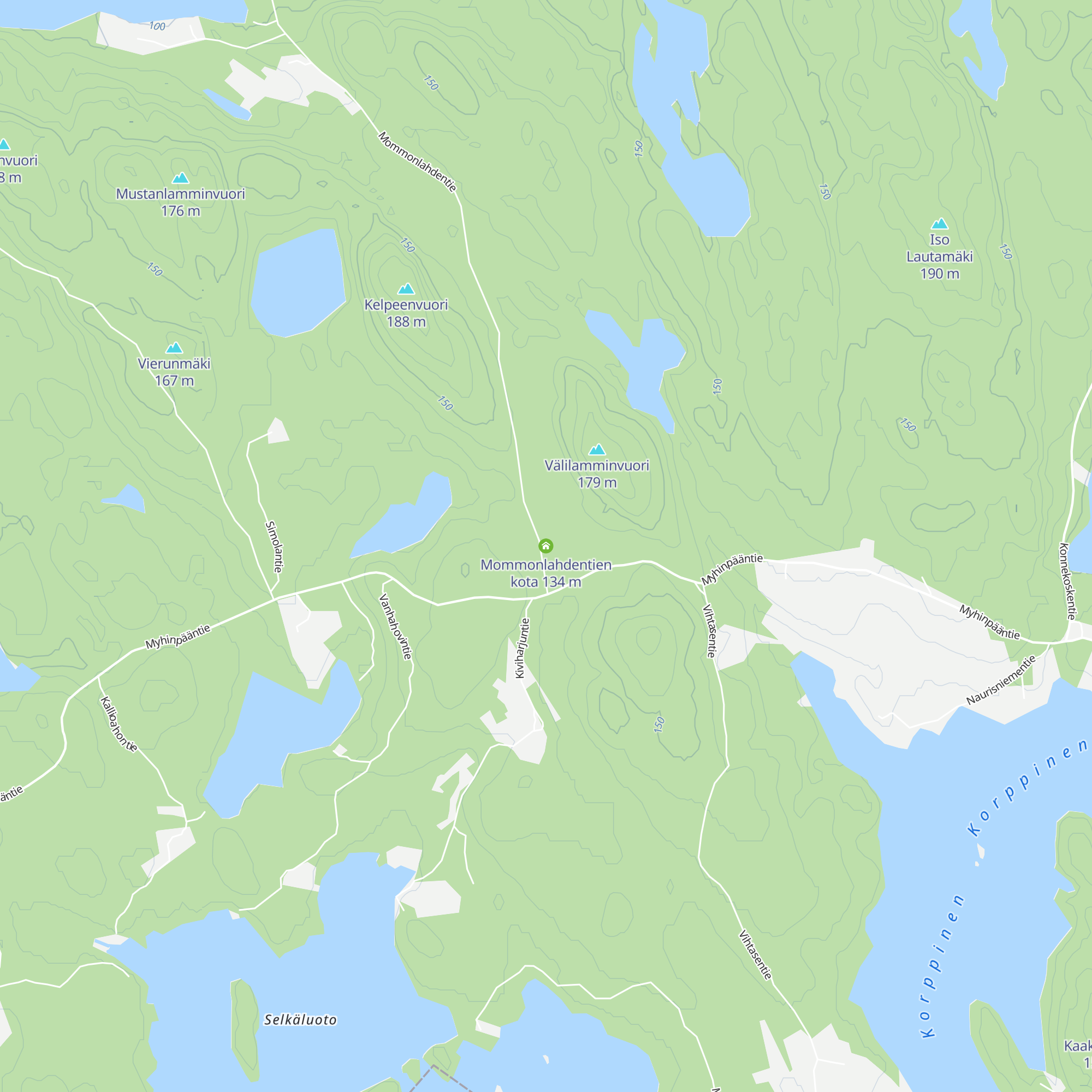 Mommonlahdentien kota map