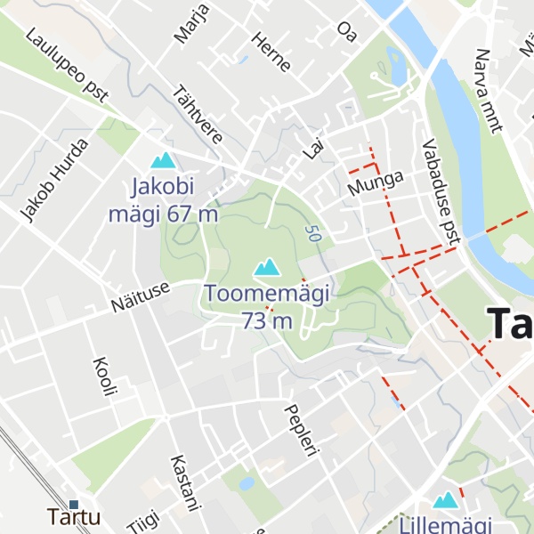 Map of Toomemägi