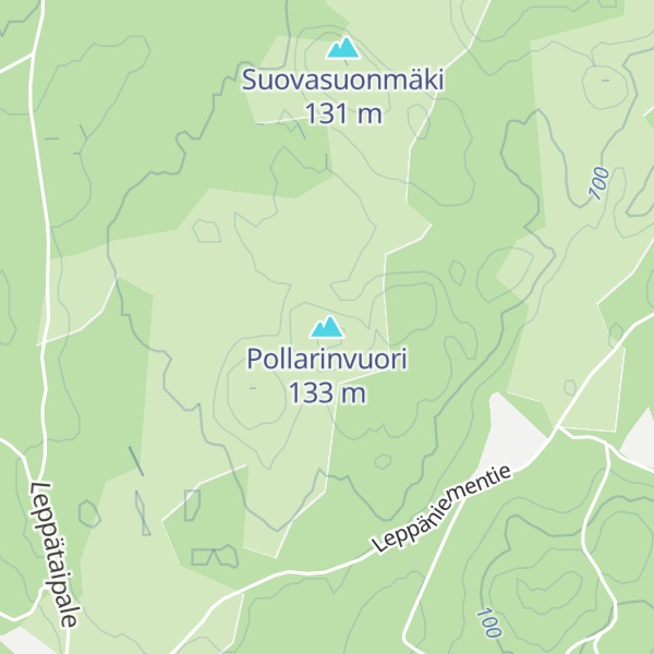 Map of Pollarinvuori