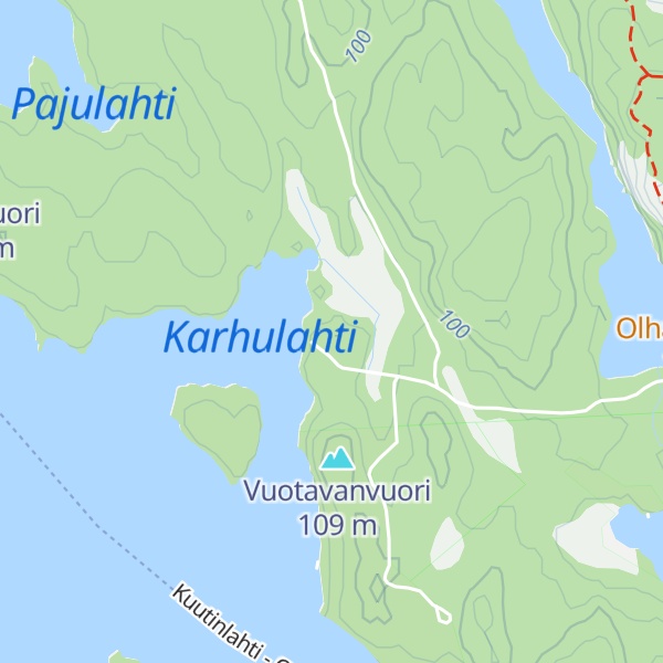 Map of Karhulahti Lapp hut