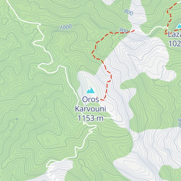 Map of Oros Karvouni