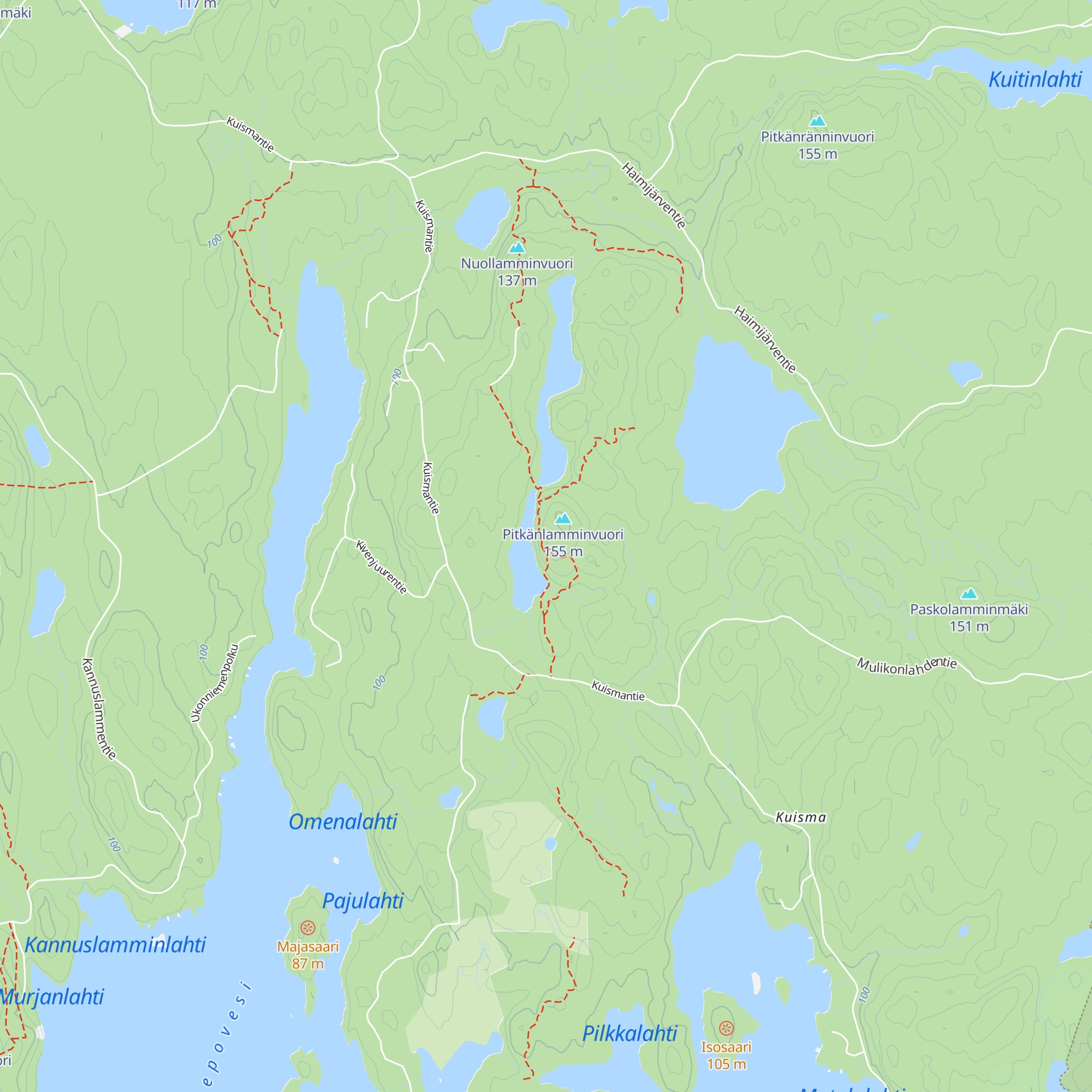 Pitkälammen taukopaikka map