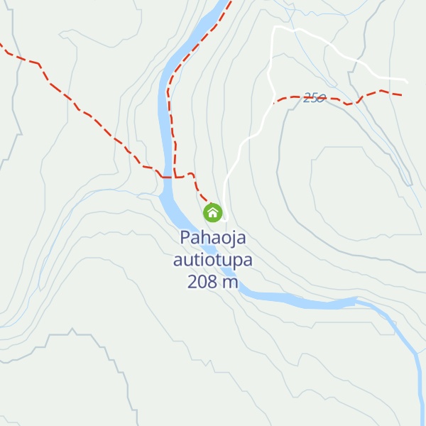 Map of Pahaoja autiotupa