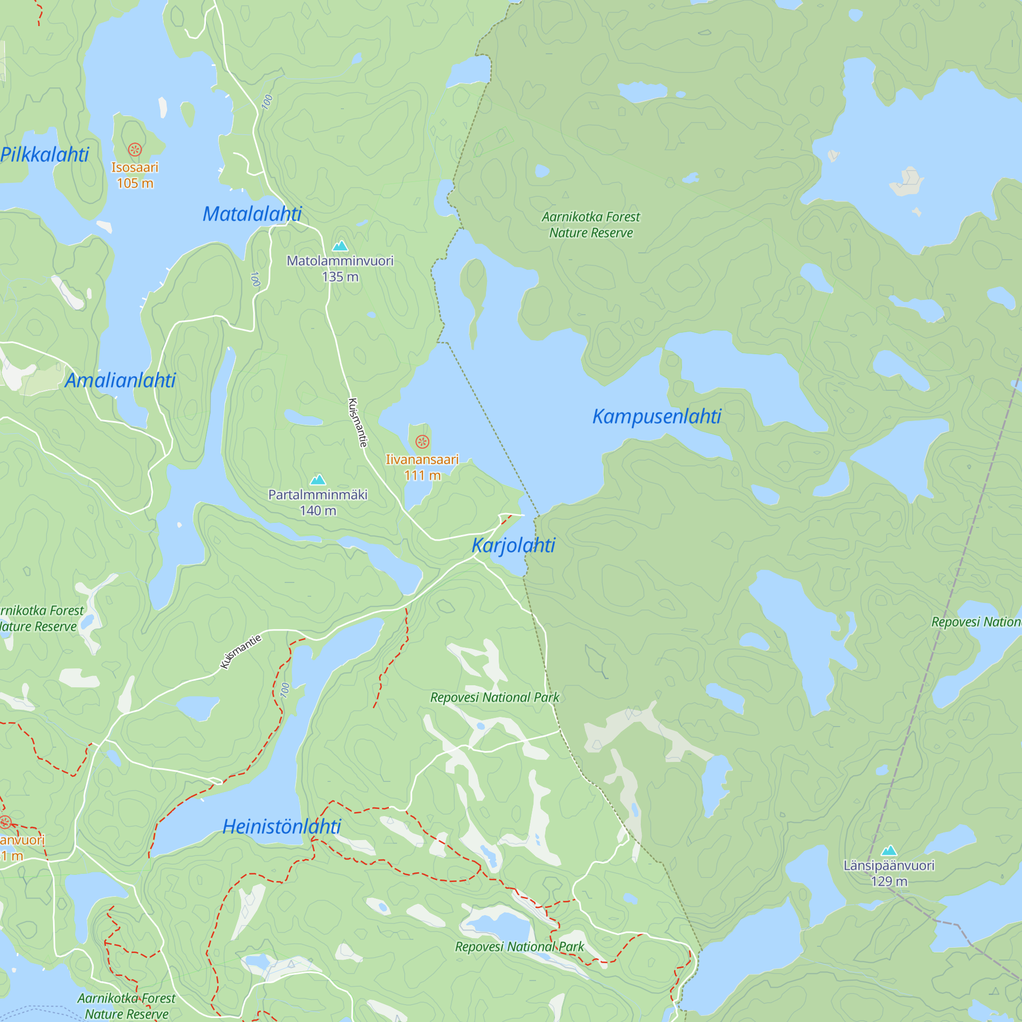 Saarijärvi Forestry Hut map