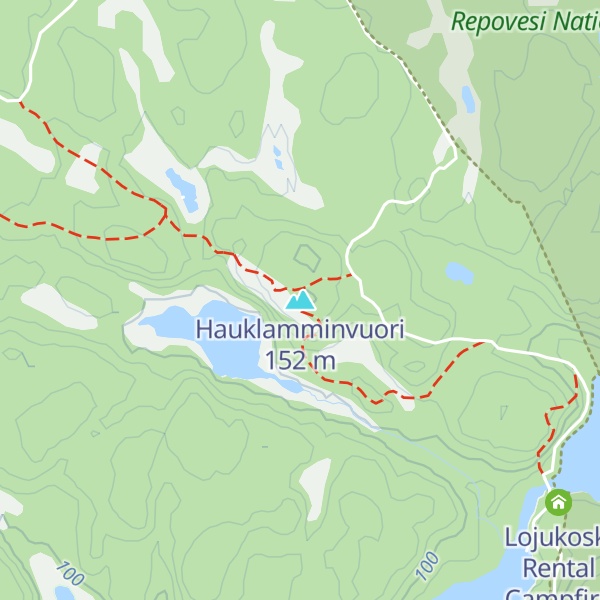 Map of Hauklamminvuori