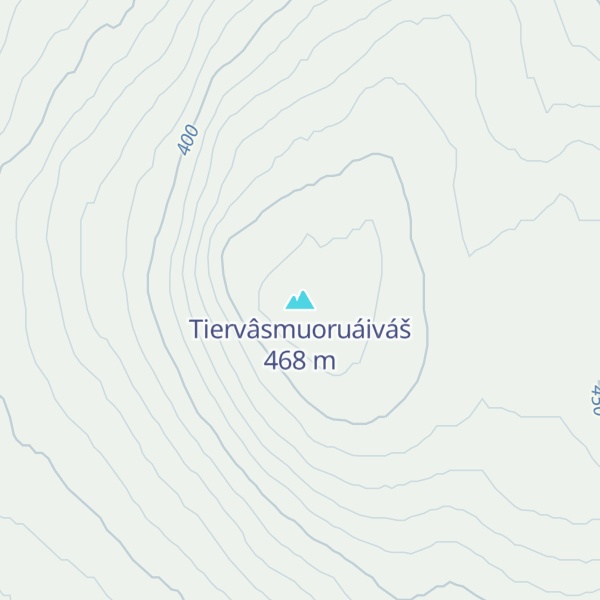 Map of Tiervâsmuoruáiváš