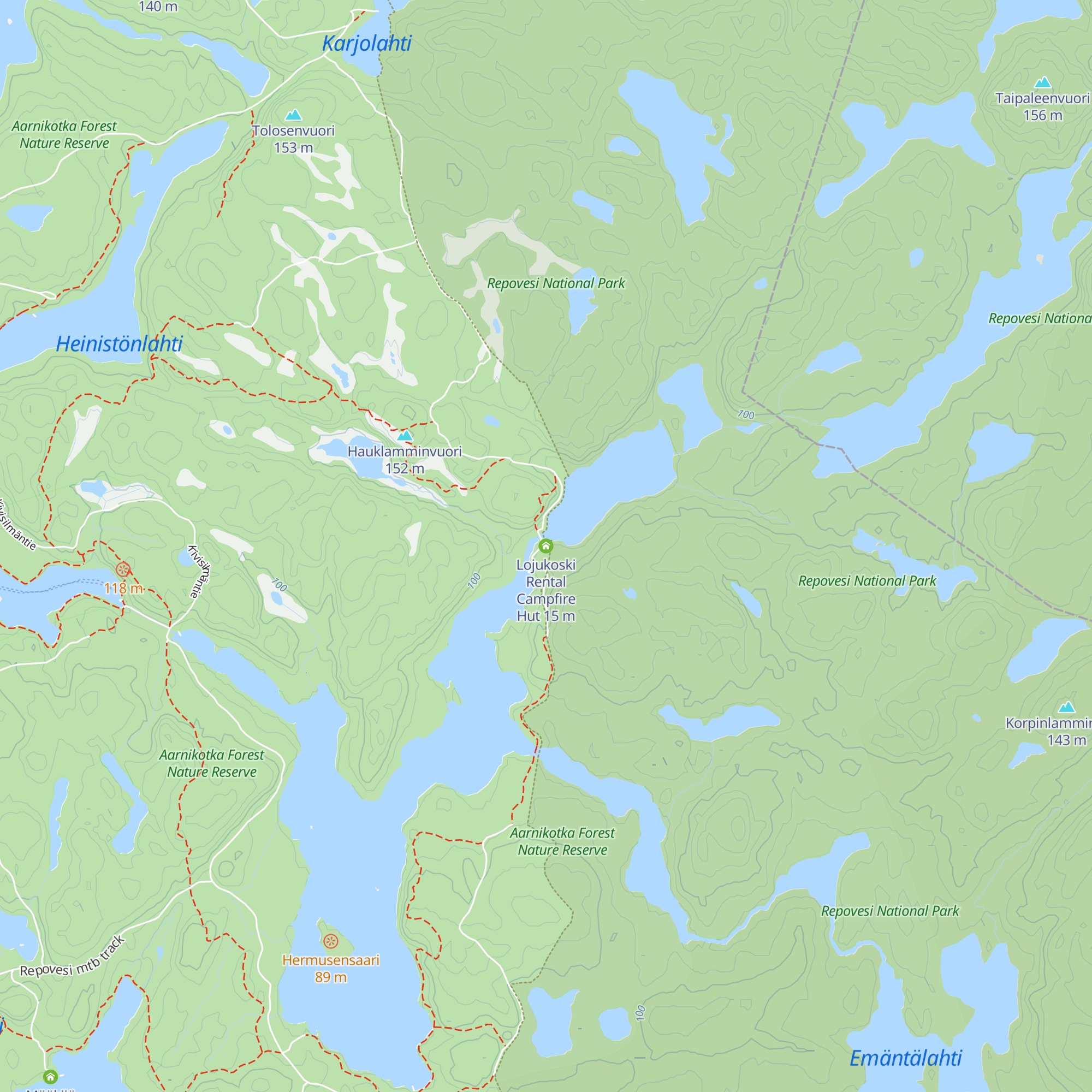 Lojukoski Rental Campfire Hut map