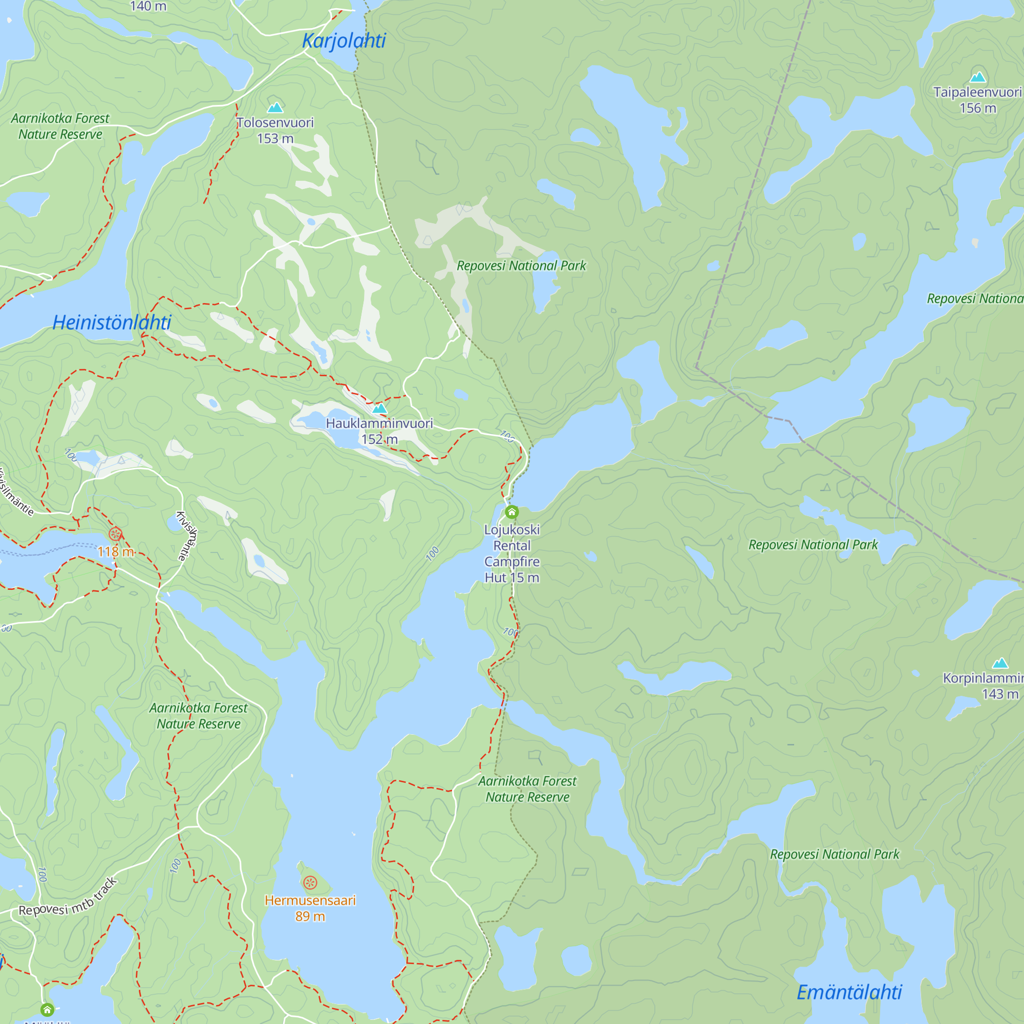 Lojukoski Rental Campfire Hut map