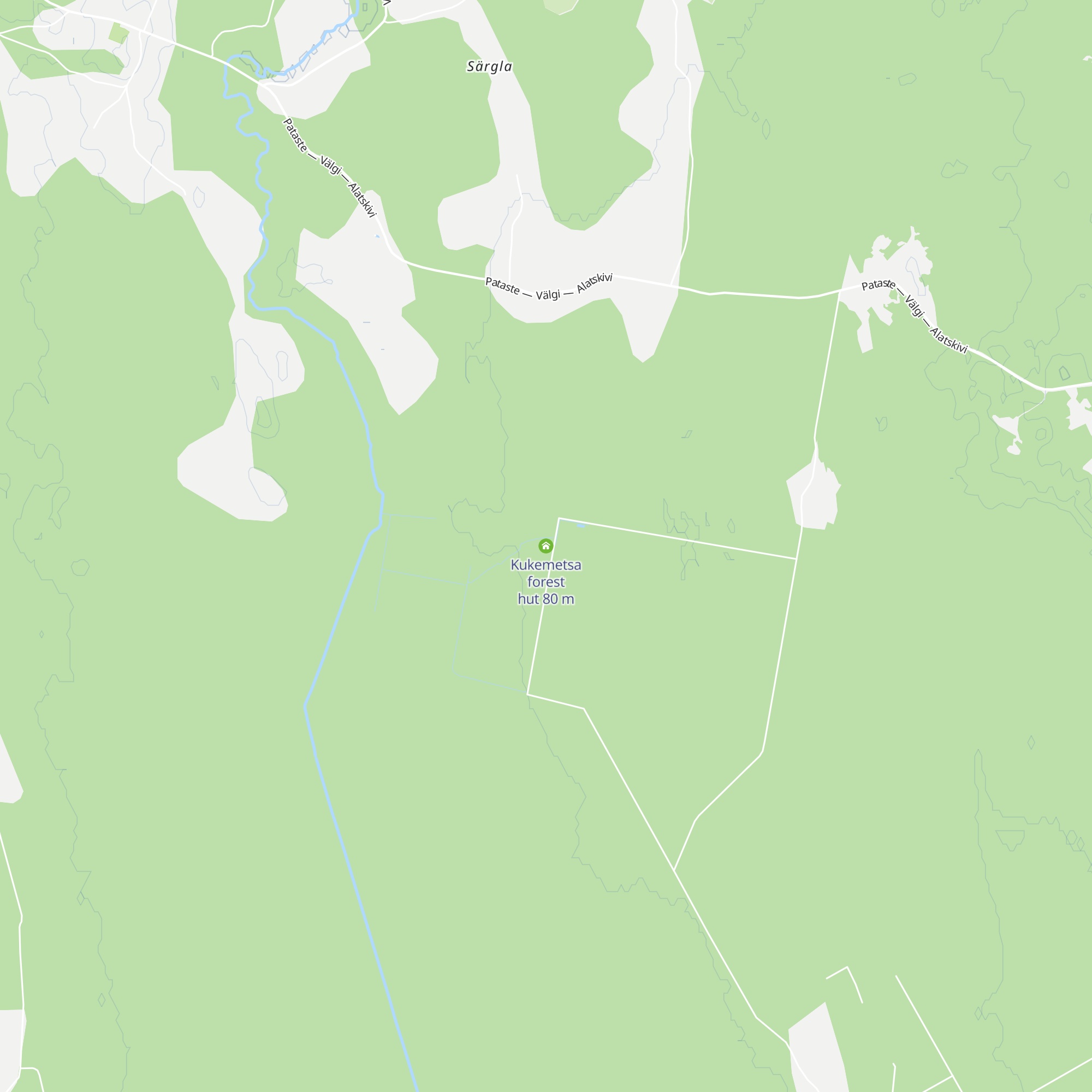 Kukemetsa forest hut map