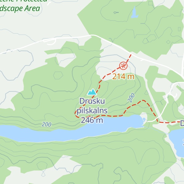Map of Drusku pilskalns