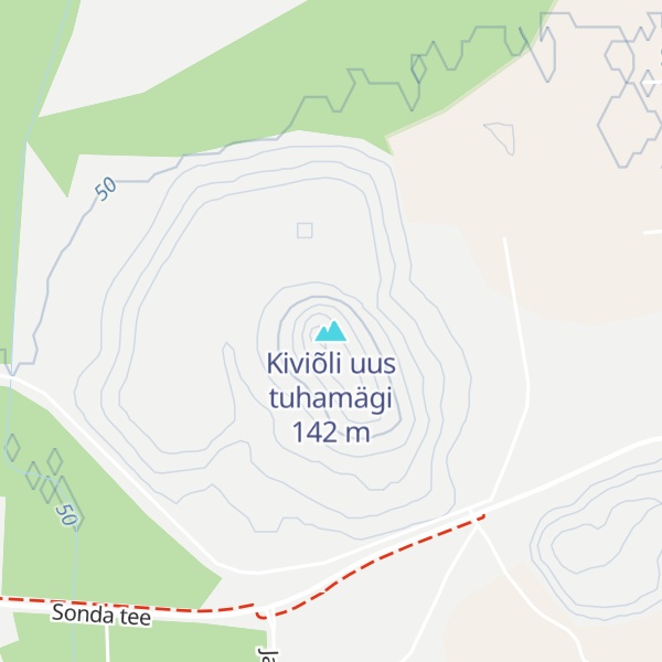 Map of Kiviõli uus tuhamägi