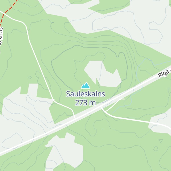 Map of Sauleskalns