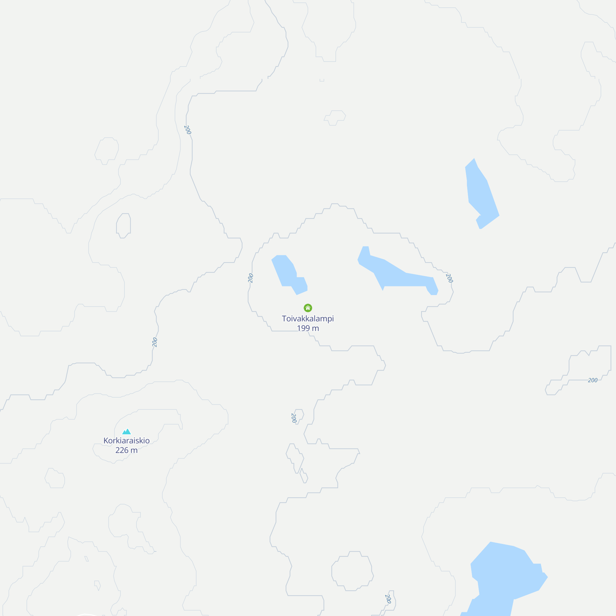 Toivakkalampi map
