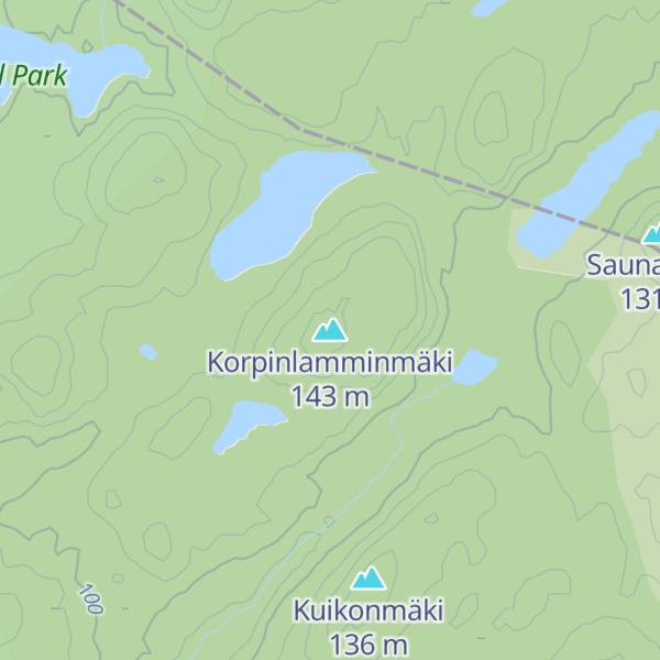 Map of Korpinlamminmäki
