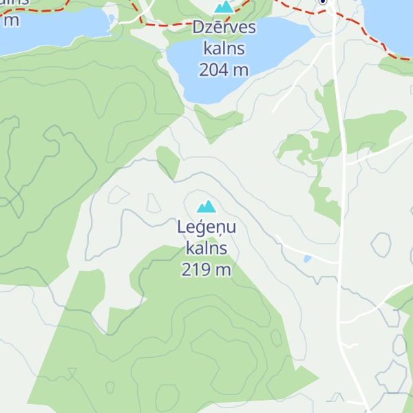 Map of Leģeņu kalns