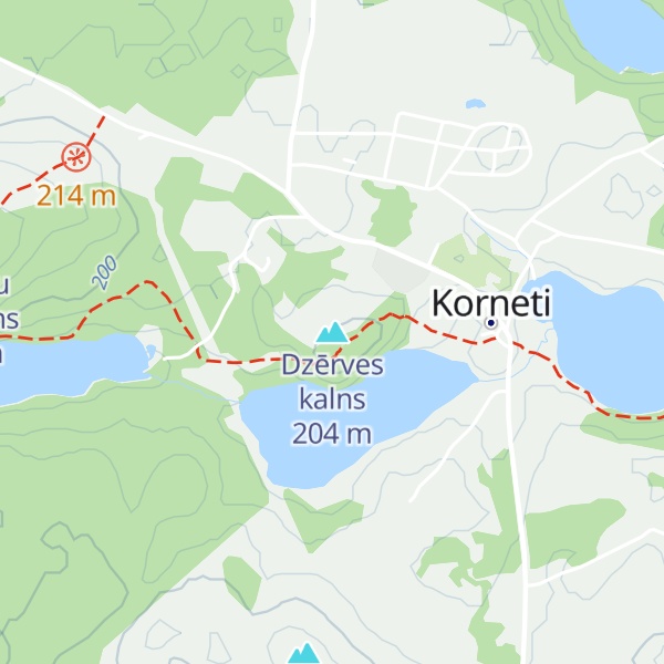Map of Dzērves kalns