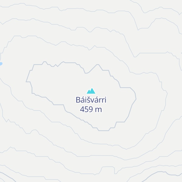 Map of Báišvárri