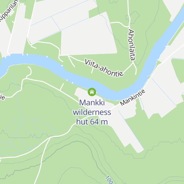 Map of Mankki wilderness hut