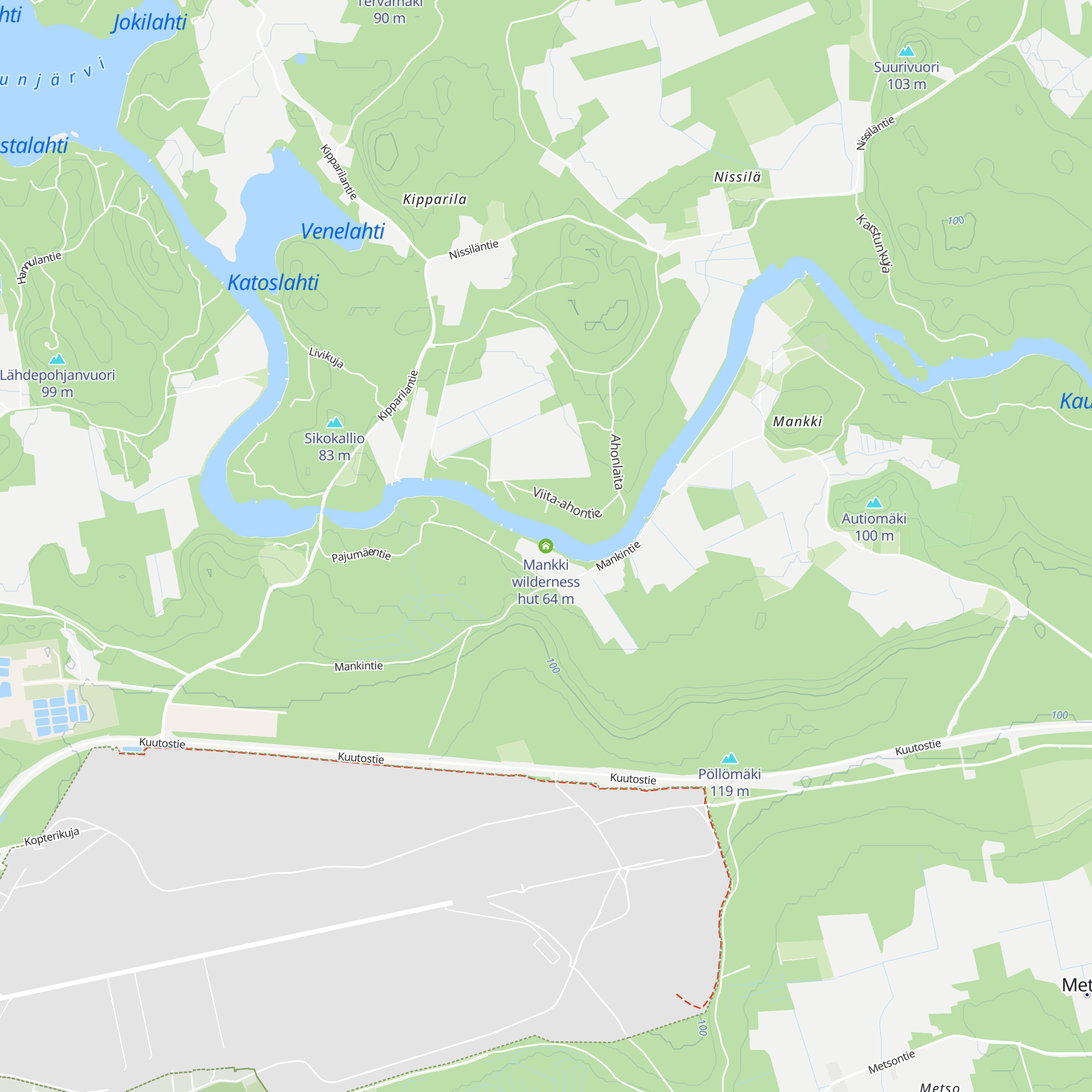 Mankki wilderness hut map