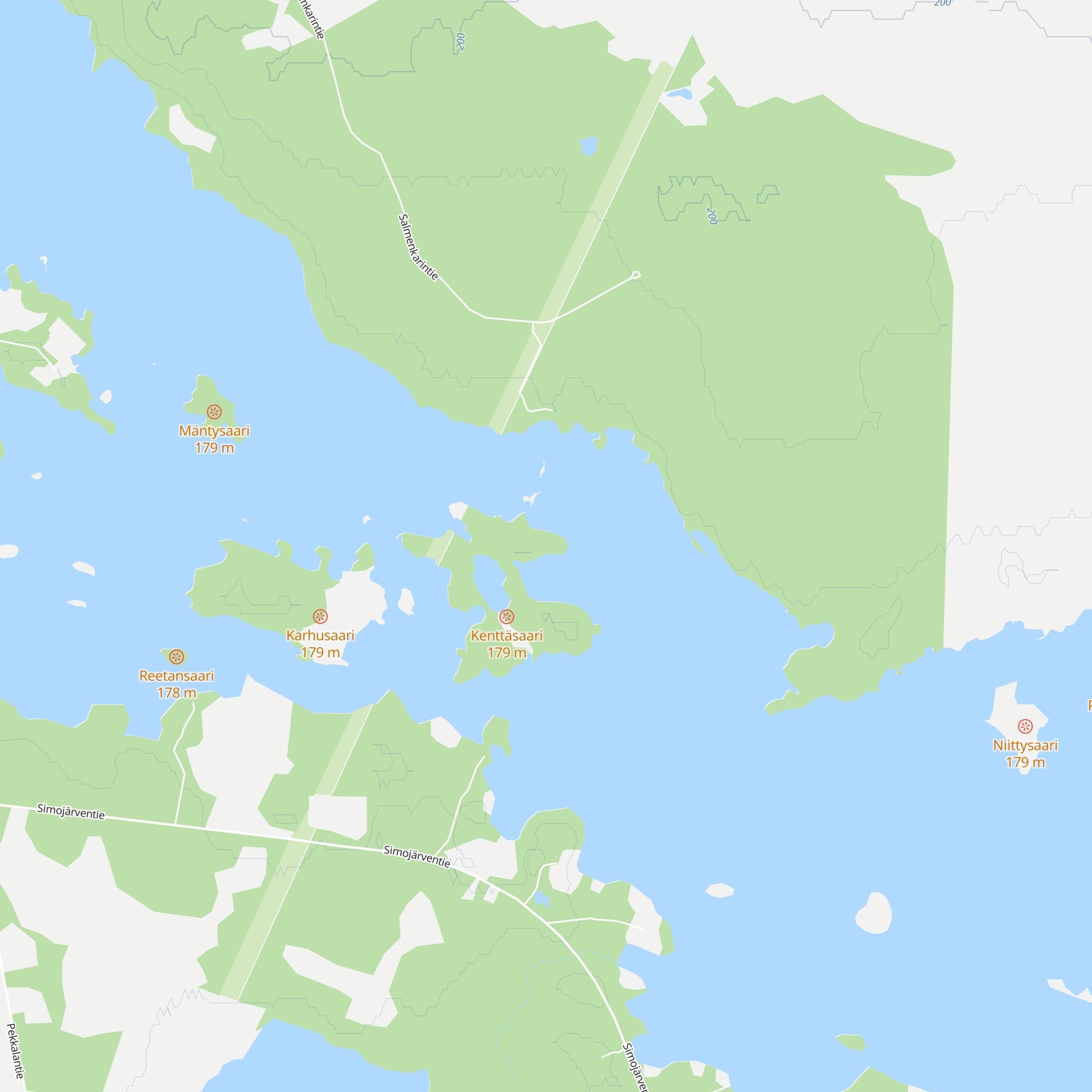 Kenttäsaari autiotupa map