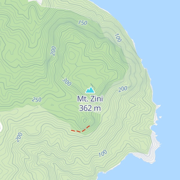 Map of Mt. Zini