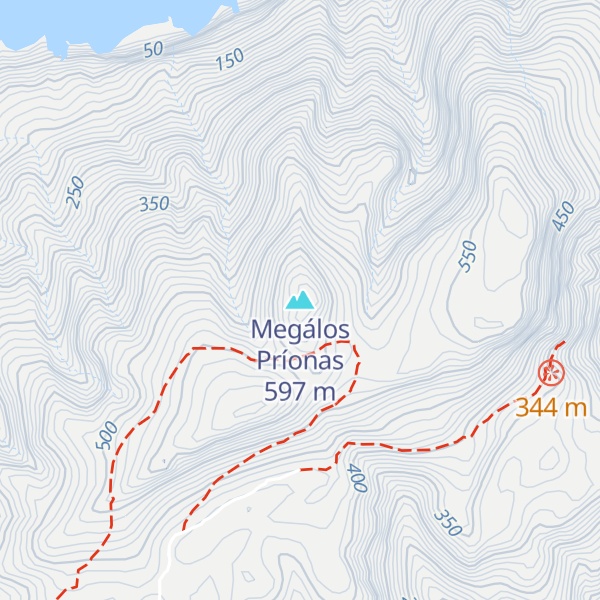 Map of Megálos Príonas