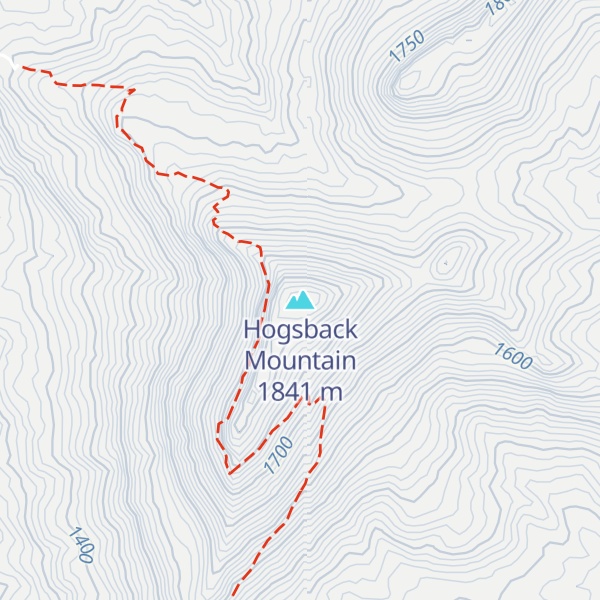 Map of Hogsback Mountain