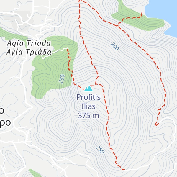 Map of Profitis Ilias