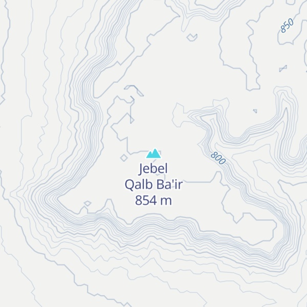 Map of Jebel Qalb Ba'ir
