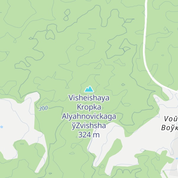 Map of Visheishaya Kropka Alyahnovickaga ўZvishsha